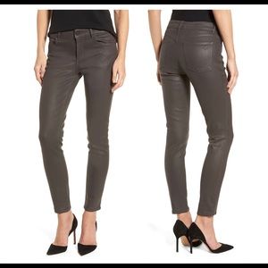 DL1961 Emma Coated pewter power leggings jeans 29